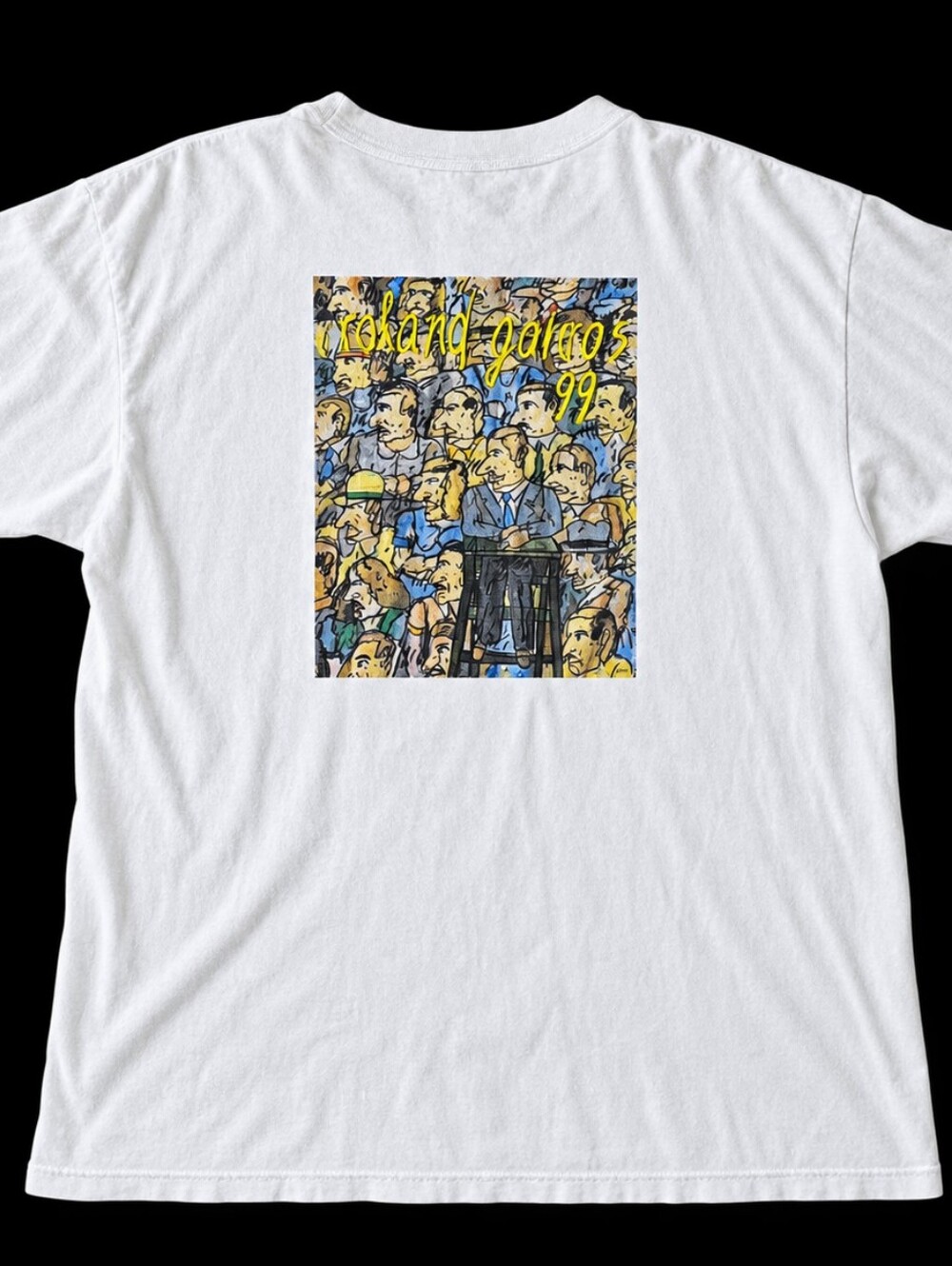 Vintage 90s Roland Garros French Paris Open Tennis Tournament Graphic T-Shirt XL